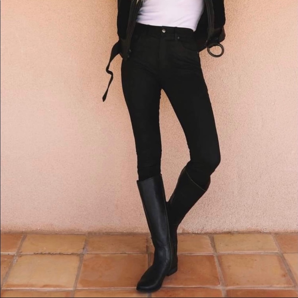 Frye Molly Gore Black Tall Boots